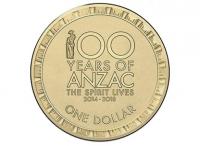 AustraliaCoin1dollarAnzacDayUNC2017