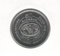 SriLankaCoin5rupees50yearsofFAOFoodforallUNC1995 2