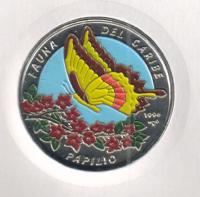 CubaCoin1pesoButterfly1996Colored