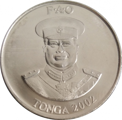 фото Тонга 20 сенити 2002 «ФАО» UNC (KM#70a)