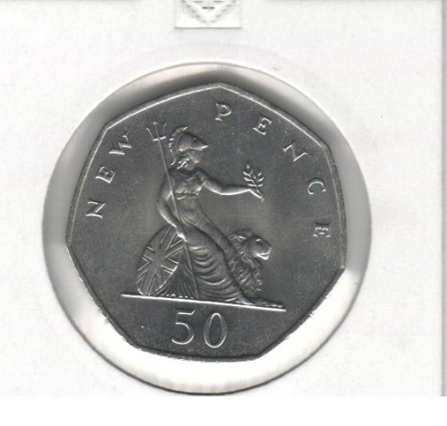 фото Великобритания 50 пенсов 1976 VF (KM#913)