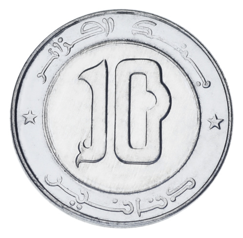 фото Алжир 10 динаров 2014 AU-UNC Птица - Сокол