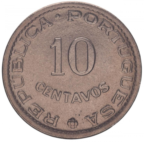 фото Мозамбик 10 сентаво 1960 F-VF (KM#83)