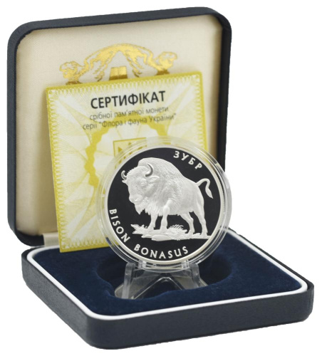фото Украина 10 гривен 2003 Серебро Proof Зубр (Ag 925, унция, 31.1 грамм)