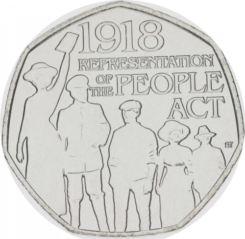 фото Великобритания 50 пенсов 2018 Закона о народонаселении UNC