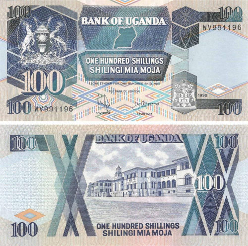 фото Уганда 100 шиллингов 1998 UNC (P31)