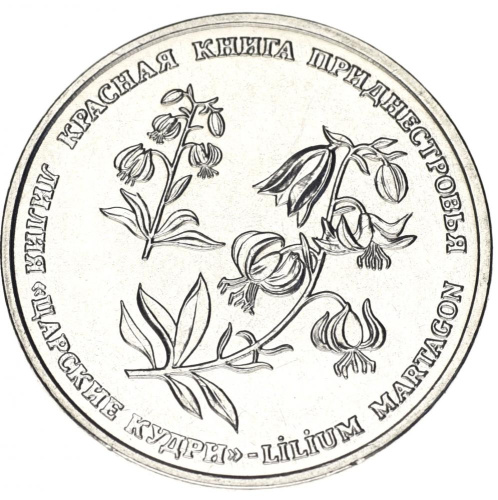 фото Приднестровье 1 рубль 2019 Красная книга Лилия UNC