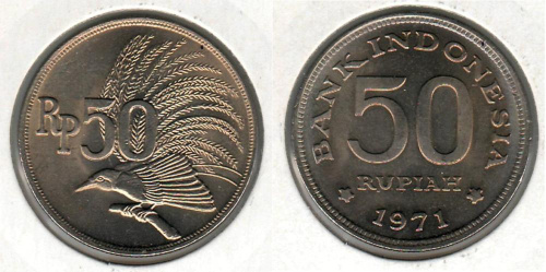 фото Индонезия 50 рупий 1971 VF (KM#35)