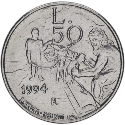 фото Сан-Марино 50 лир 1994 XF (KM#311)