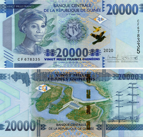 фото Гвинея 20000 франков 2020 UNC (P50)