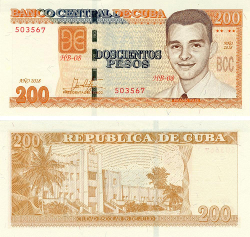 фото Куба 200 песо 2018 UNC (P130)