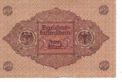 фото Германия 2 марки 1920 UNC