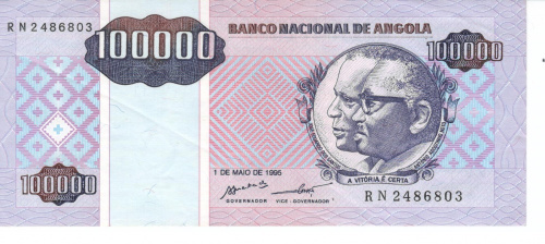 фото Ангола 100000 кванза 1995 UNC (P139)