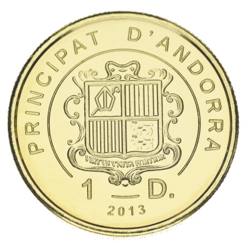 фото Андорра 1 динар 2013 UNC