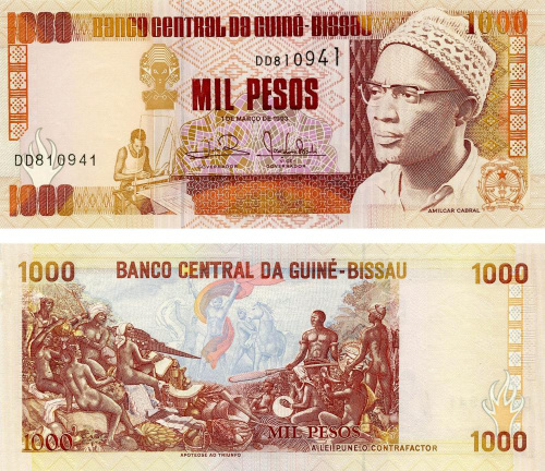 фото Гвинея-Бисау 1000 песо 1993 UNC (P13)