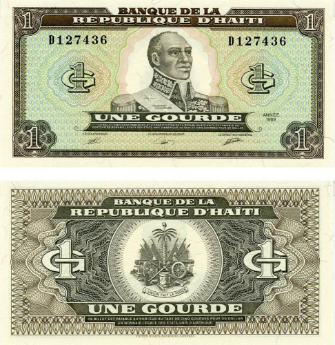 фото Гаити 1 гурд 1989 UNC (P253)