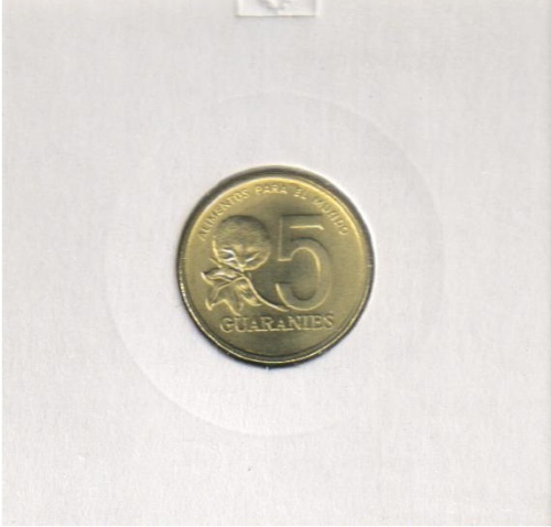 фото Парагвай 5 гуарани 1992 UNC (KM#166a)