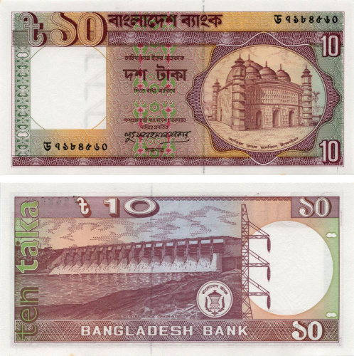фото Бангладеш 10 така 1982 UNC (P26b)