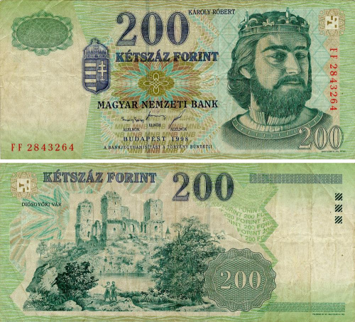 фото Венгрия 200 форинтов 1998 F-VF (P178a)