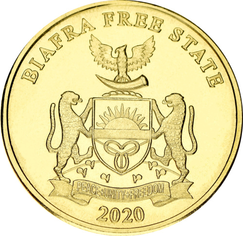 фото Биафра 10 шиллингов 2020 UNC Лев