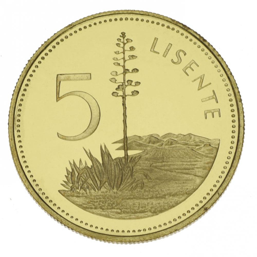 фото Лесото 5 лисенте 1980 UNC