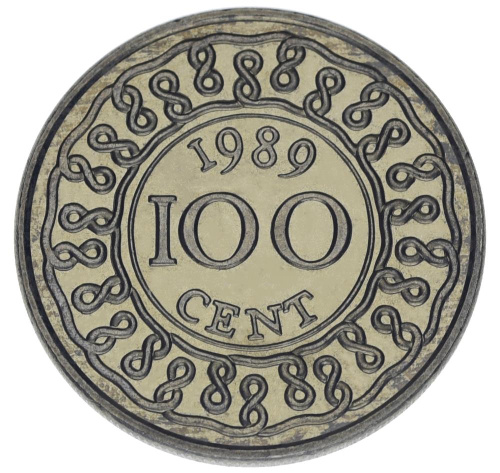 фото Суринам 100 центов 1989 UNC