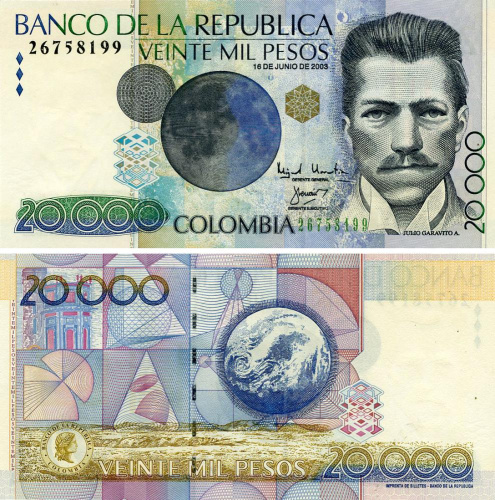 фото Колумбия 20000 песо 2003 UNC (P454g)