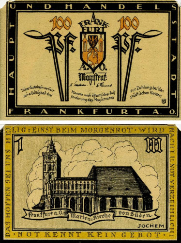 фото Германия Нотгельд 100 пфеннигов  F-VF Франкфурт