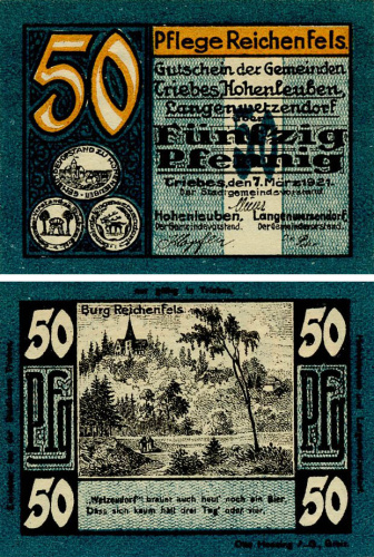 фото Германия Нотгельд  50 пфеннигов 1921  F-VF  Трибес