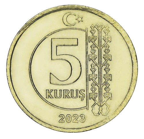 фото Турция 5 куруш 2023 UNC