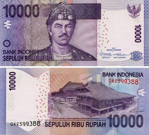 фото Индонезия 10000 рупий 2005 (2013) UNC (P150e)