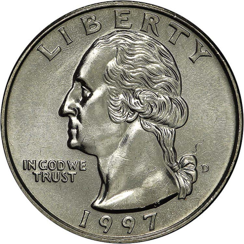 фото США 25 центов (квотер) 1997 VF (KM#A164a)