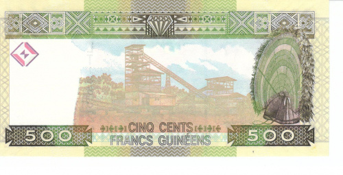 фото Гвинея 500 франков 1960 UNC
