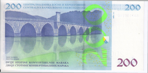 фото Босния и Герцеговина 200 марок 2002 UNC (P71a)