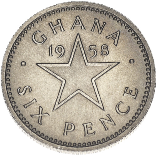 фото Гана 6 пенсов 1958 F-VF