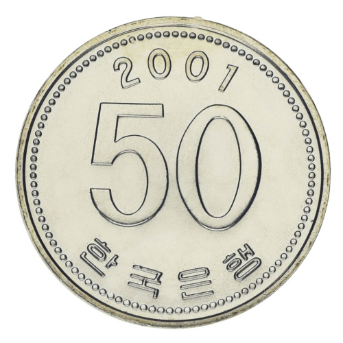 фото Южная Корея 50 вон 2001 UNC Рис