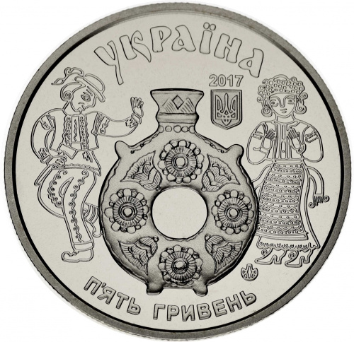 фото Украина 5 гривен 2017 «Косовская роспись» UNC