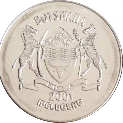 фото Ботсвана 50 тхебе 2001 UNC Птица - Африканский орлан-рыболов