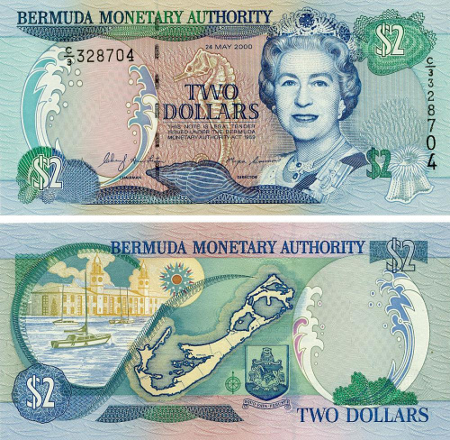 фото Бермуды 2 доллара 2000 UNC (P50a)