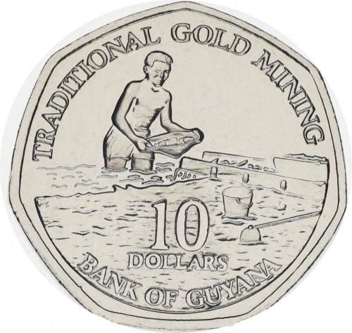 фото Гайана 10 долларов 2018 UNC (KM#52)