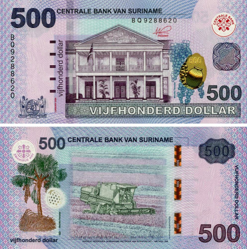 фото Суринам 500 долларов 2024 UNC (Pnew)