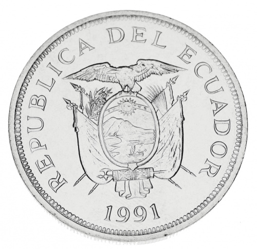 фото Эквадор 50 сукре 1991 UNC