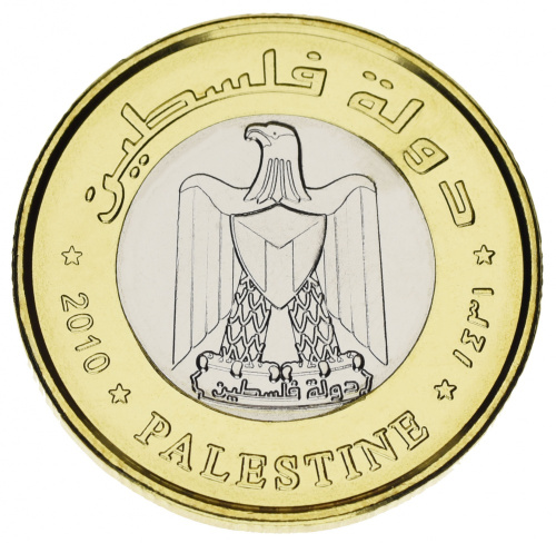 фото Палестина 1 динар 2010 UNC