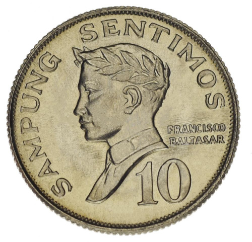 фото Филиппины 10 сентимо 1967 VF-AU