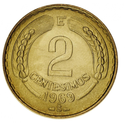 фото Чили 2 сентесимо 1970 AU-UNC Кондор