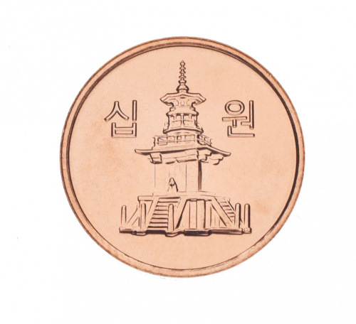 фото Южная Корея 10 вон 2016 UNC