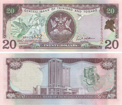 фото Тринидад и Тобаго 20 долларов 2002 UNC (P44b)