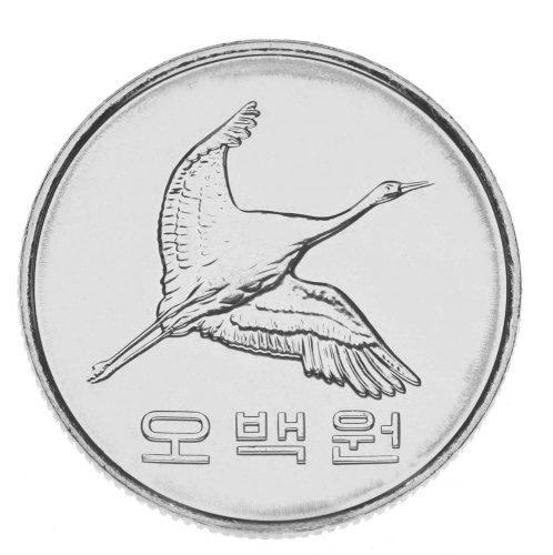 фото Южная Корея 500 вон 2016 UNC Птица
