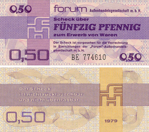 фото Германия 0,5 марок 1979 UNC ГДР (PFX1)