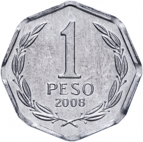 фото Чили 1 песо 2008 UNC (KM#231)